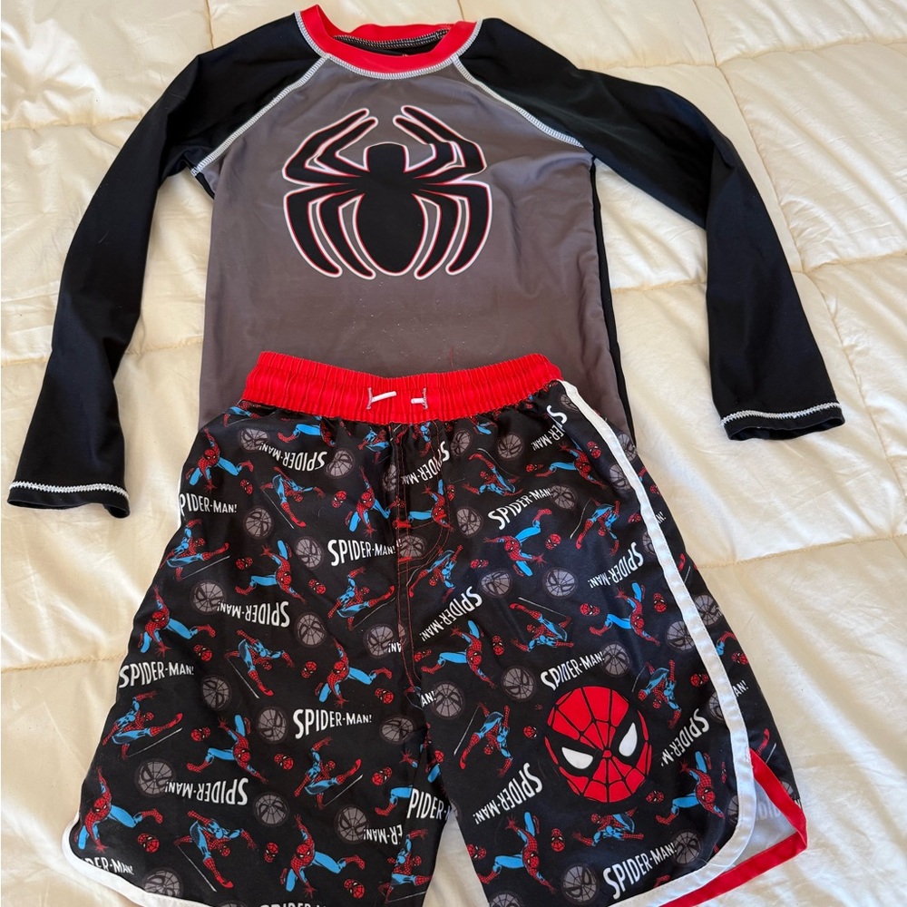 Marvel Spider-Man Miles Morales Kids Swim Set - Black and Red